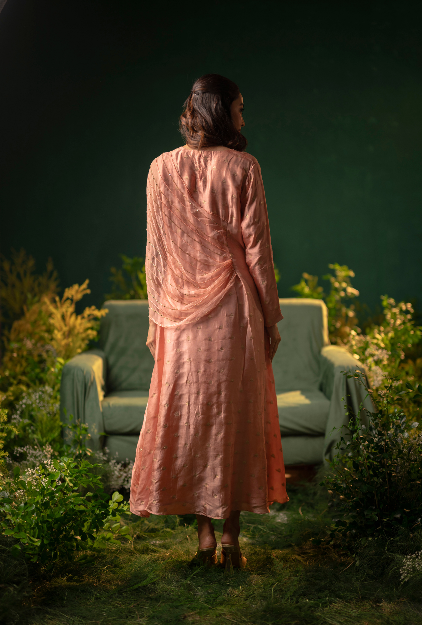 Blush Draped Dress